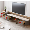 Moderner Luxus-TV-Schrank aus Holz aus Schmiedeeisen
